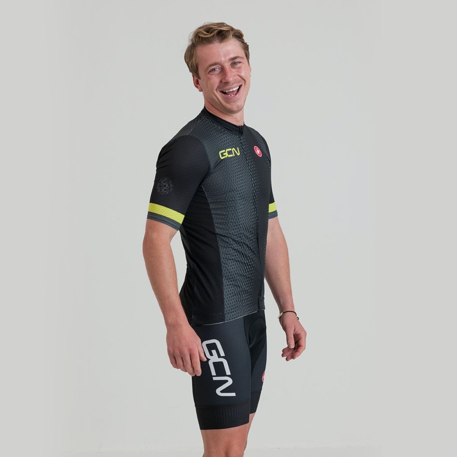 Cycling Kit Castelli | Gcn Castelli Competizione 2 Lime Stripe Jersey