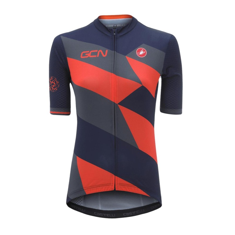 Cycling Kit Castelli | Gcn Castelli Women'S Competizione 2 Orange And Blue Jersey