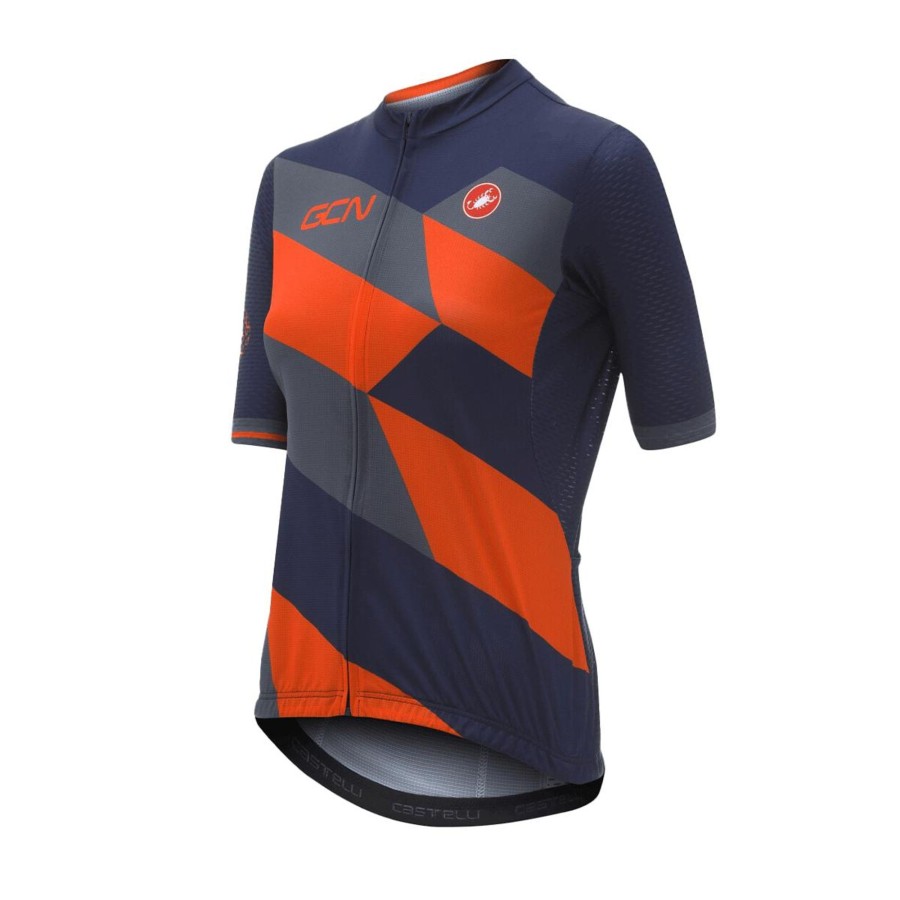 Cycling Kit Castelli | Gcn Castelli Women'S Competizione 2 Orange And Blue Jersey