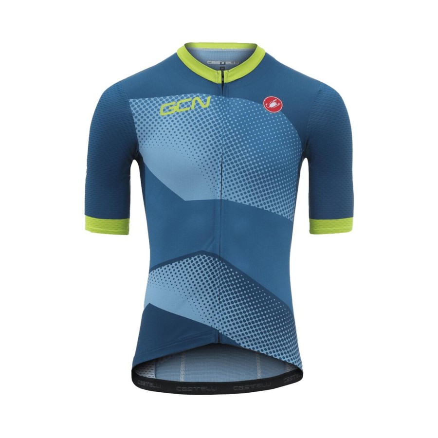 Cycling Kit Castelli | Gcn Castelli Competizione 2 Blue And Lime Jersey