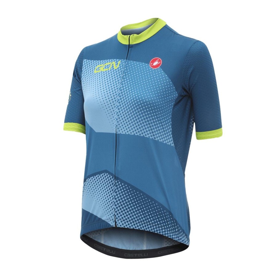 Cycling Kit Castelli | Gcn Castelli Women'S Competizione 2 Blue And Lime Jersey