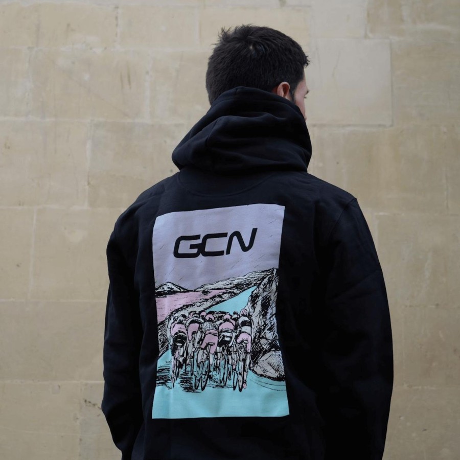 Casual Clothing Frontline | Gcn Peloton Sketch Hoodie - Black