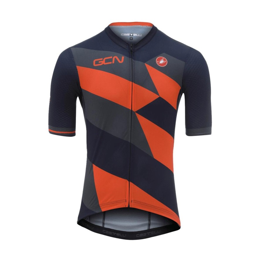 Cycling Kit Castelli | Gcn Castelli Competizione 2 Orange And Blue Jersey