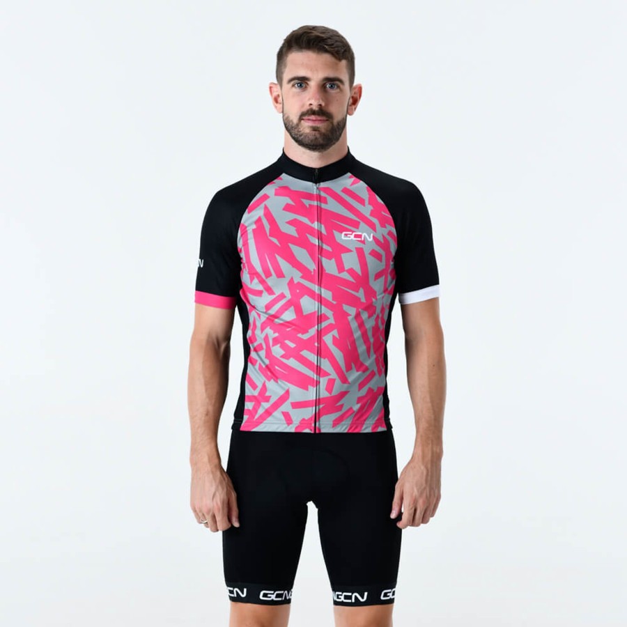 Cycling Kit Bicycle-Line | Gcn Explore Fan Jersey - Grey & Pink