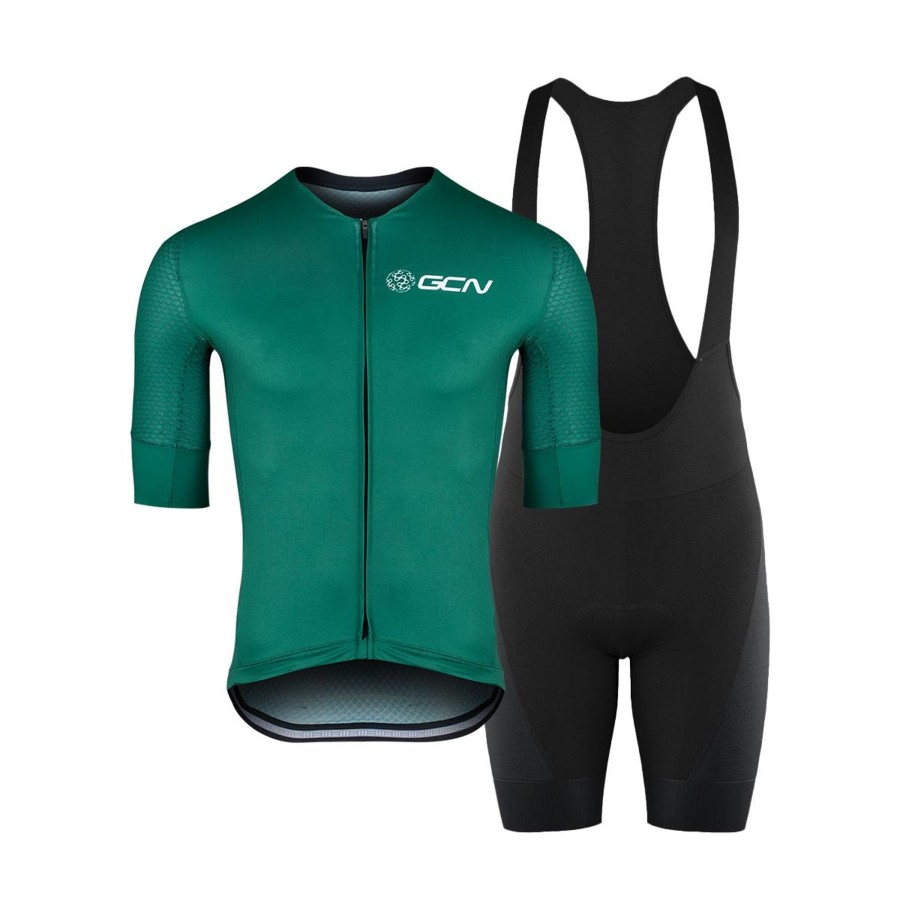 Cycling Kit globalcyclingnetwork | Gcn Core 2.0 Short Sleeve Jersey & Bibshorts Bundle - Green