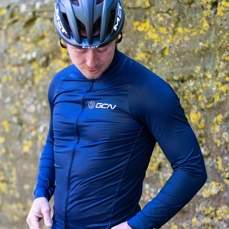 Cycling Kit Bicycle-Line | Gcn Core 2.0 Long Sleeve Jersey - Navy Blue